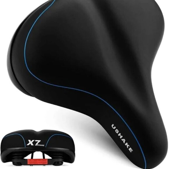 USHAKE X7 WIDE CUSHIONED BICYCLE SADDLE SEAT SIZE OS NWT - Picture 6 of 10